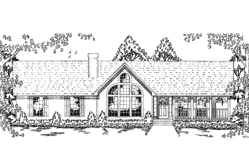 Home Plan - Country Exterior - Front Elevation Plan #42-570