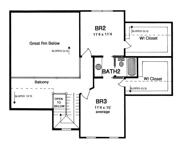 Architectural House Design - Traditional Floor Plan - Upper Floor Plan #316-292
