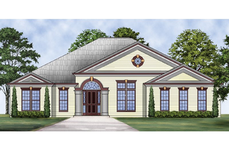 Dream House Plan - Colonial Exterior - Front Elevation Plan #119-415