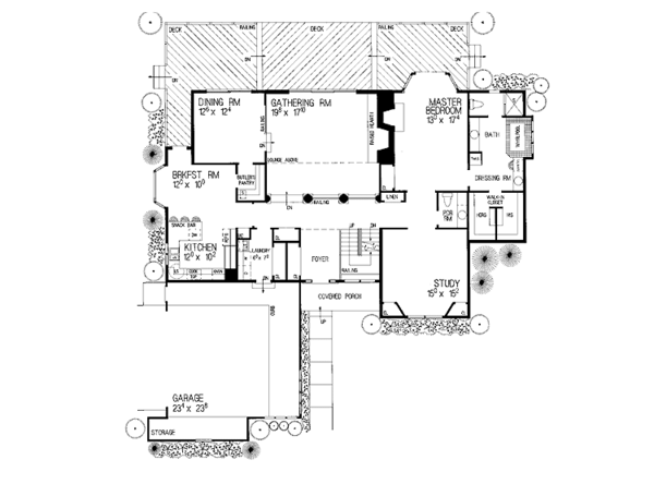 House Plan Design - Country Floor Plan - Main Floor Plan #72-847