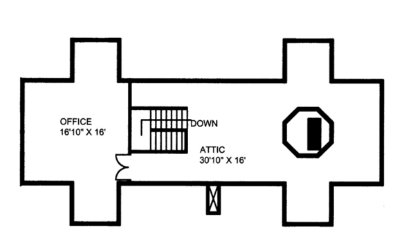 House Blueprint - Colonial Floor Plan - Upper Floor Plan #117-845
