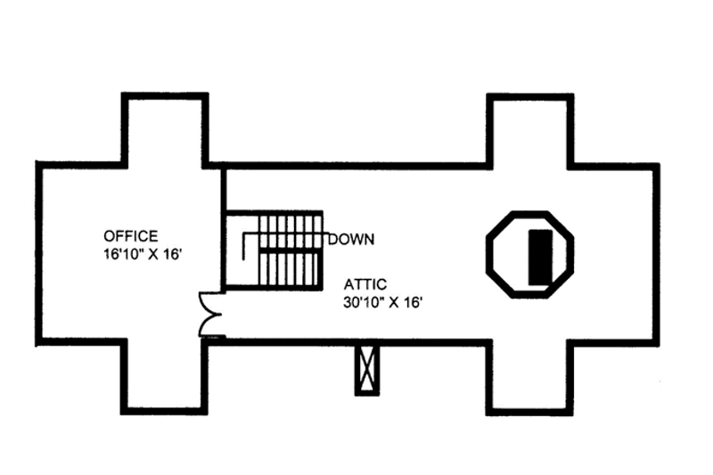 House Blueprint - Floor Plan - Upper Floor for Colonial House Plan #117-845 - 6 bed, 3 bath