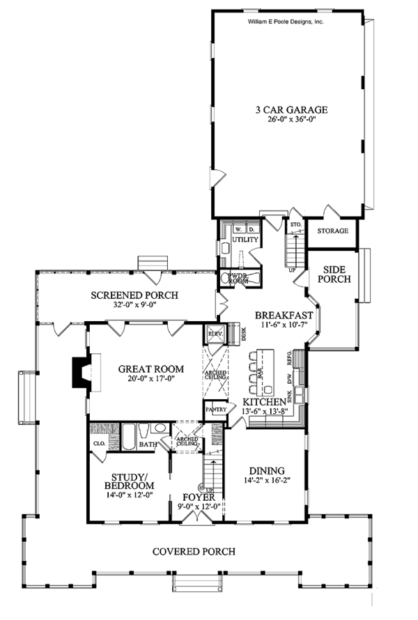 Architectural House Design - Traditional Floor Plan - Main Floor Plan #137-339