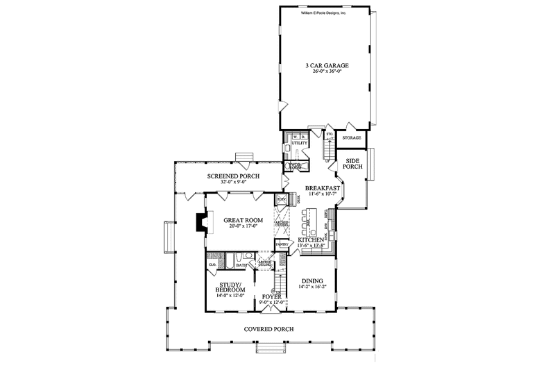 Dream House Plan - Floor Plan - Main Floor for Traditional House Plan #137-339 - 4 bed, 4.5 bath