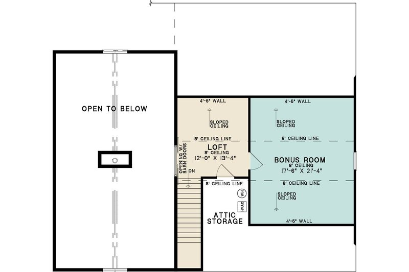 Architectural House Design - Floor Plan - Upper Floor for Farmhouse House Plan #923-503 - 5 bed, 3.5 bath