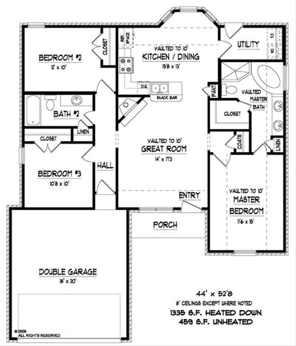 Traditional Floor Plan - Main Floor Plan #424-274
