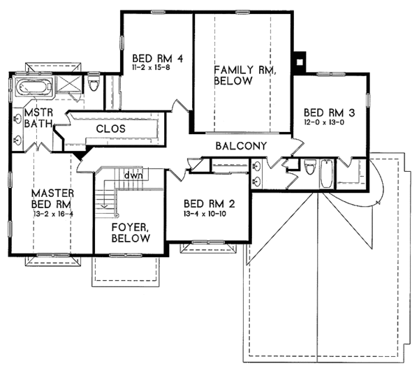 House Plan Design - Country Floor Plan - Upper Floor Plan #328-203