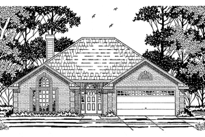 House Plan Design - Exterior - Front Elevation for European House Plan #42-527 - 3 bed, 2 bath