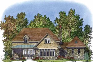 House Design - Exterior - Front Elevation for Country House Plan #1016-69 - 4 bed, 3 bath