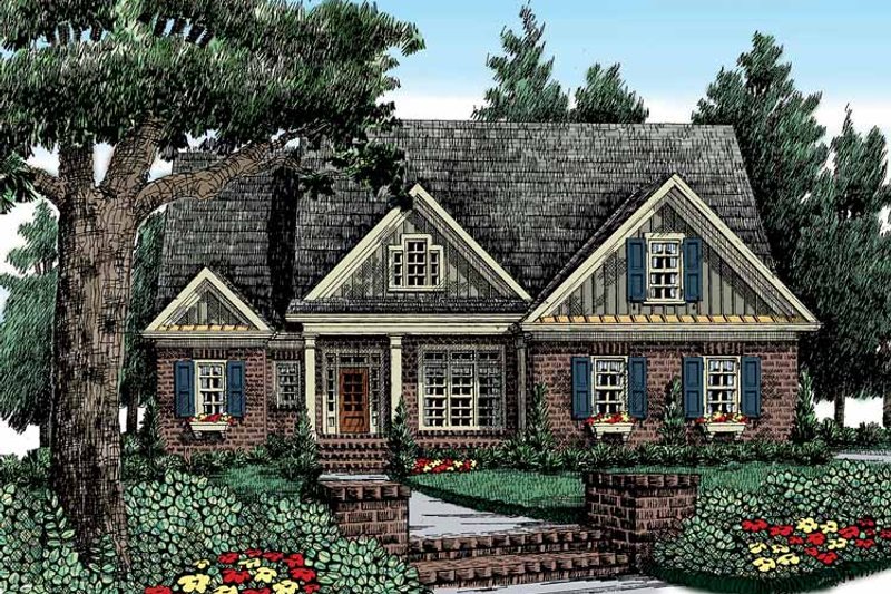 Home Plan - Country Exterior - Front Elevation Plan #927-411