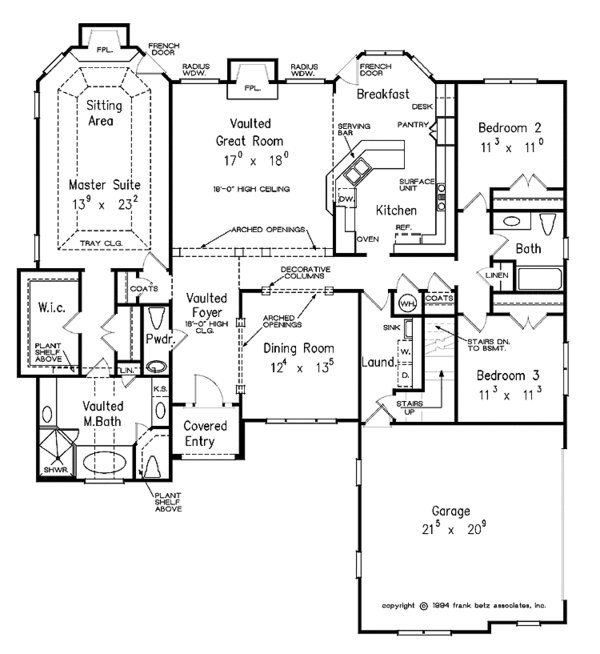 Dream House Plan - Country Floor Plan - Main Floor Plan #927-121