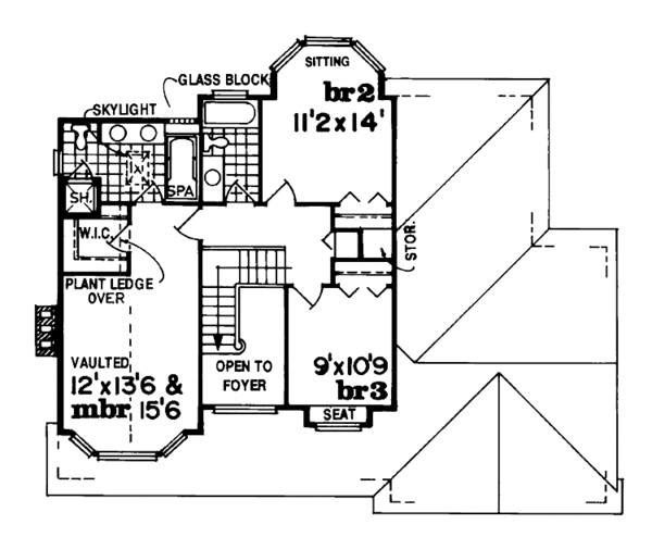 Home Plan - Victorian Floor Plan - Upper Floor Plan #47-815
