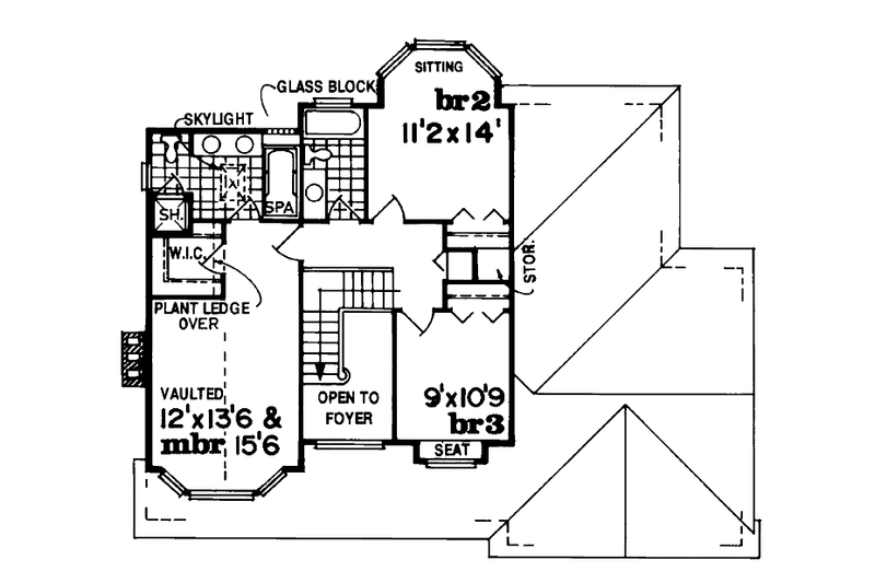Dream House Plan - Floor Plan - Upper Floor for Victorian House Plan #47-815 - 3 bed, 2.5 bath