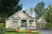 Country Style House Plan - 2 Beds 1 Baths 1285 Sq/Ft Plan #25-4637 