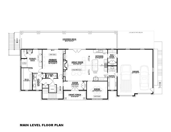 Dream House Plan - Farmhouse Floor Plan - Main Floor Plan #1117-1