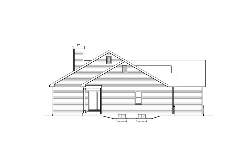Architectural House Design - Exterior - Other Elevation 1 for Ranch House Plan #22-648 - 4 bed, 3.5 bath