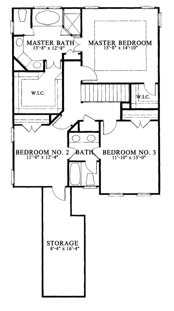 Dream House Plan - Tudor Floor Plan - Upper Floor Plan #429-229