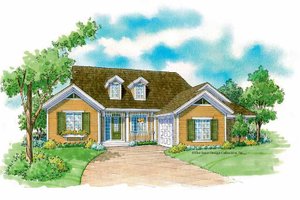 Country Exterior - Front Elevation Plan #930-233