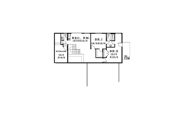 Contemporary Floor Plan - Upper Floor Plan #943-19