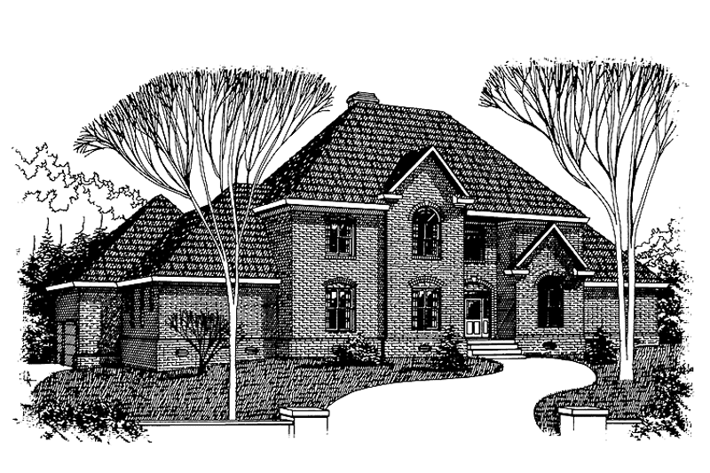 Home Plan - Exterior - Front Elevation 3 for Traditional House Plan #15-331 - 4 bed, 4.5 bath
