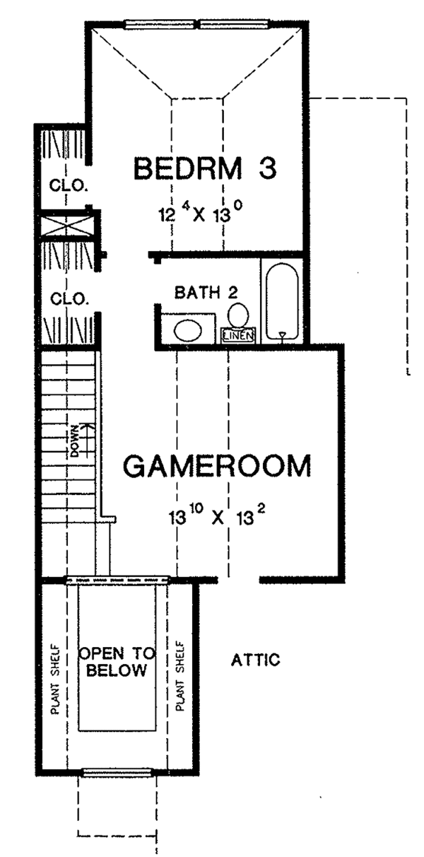 House Plan Design - Traditional Floor Plan - Upper Floor Plan #472-265