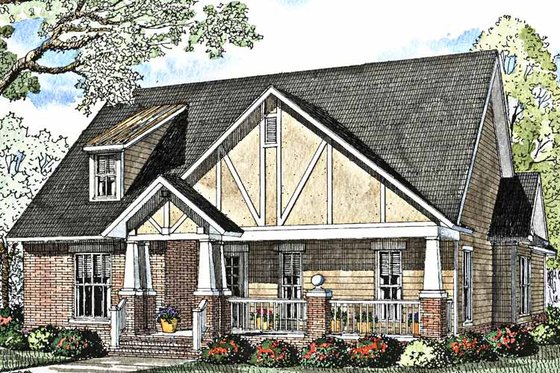 Exterior - Front Elevation 3 for Craftsman House Plan #17-3012 - 3 bed, 2 bath