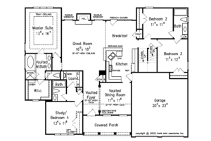 Floor Plan - Main Floor for Country House Plan #927-867 - 4 bed, 3 bath