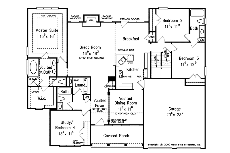 House Blueprint - Floor Plan - Main Floor for Country House Plan #927-867 - 4 bed, 3 bath