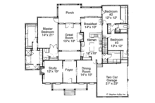 Architectural House Design - Classical Floor Plan - Main Floor Plan #429-245