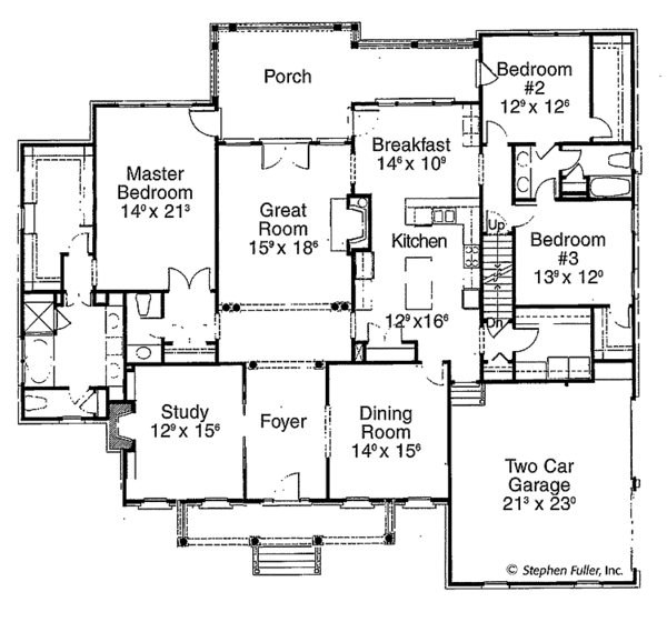 Home Plan - Classical Floor Plan - Main Floor Plan #429-245