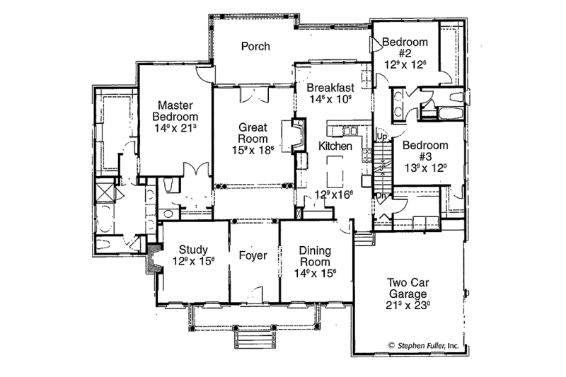 Architectural House Design - Classical Floor Plan - Main Floor Plan #429-245