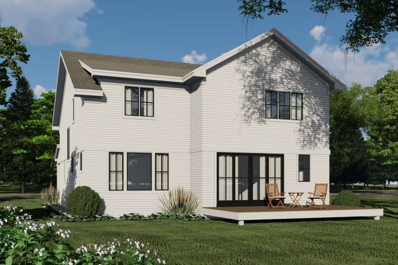 Dream House Plan - Exterior - Rear Elevation 2 for Farmhouse House Plan #51-1214 - 4 bed, 3.5 bath