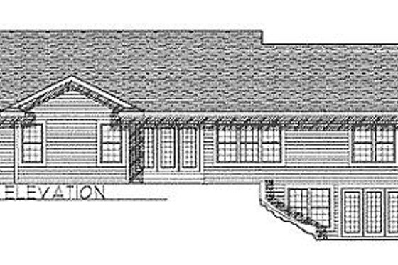 Exterior - Rear Elevation for Traditional House Plan #70-315 - 4 bed, 2.5 bath