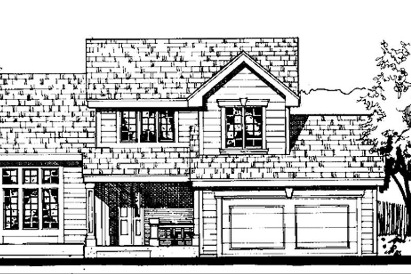 Home Plan - Bungalow Exterior - Front Elevation Plan #300-110