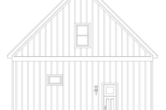 Exterior - Rear Elevation for Contemporary House Plan #932-838, 0 bath