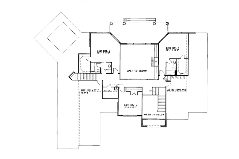 Home Plan - Floor Plan - Upper Floor for Traditional House Plan #17-2702 - 5 bed, 4.5 bath