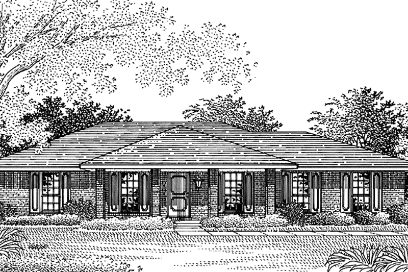 Home Plan - Exterior - Front Elevation 5 for Colonial House Plan #45-563 - 3 bed, 2 bath