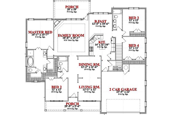 Floor Plan - Main Floor Plan #63-283