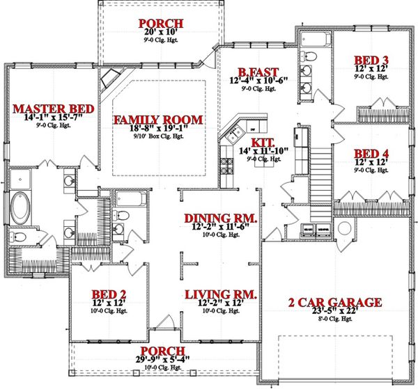 Floor Plan - Main Floor Plan #63-283