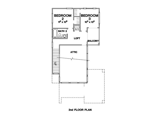 House Blueprint - Contemporary Floor Plan - Upper Floor Plan #472-454