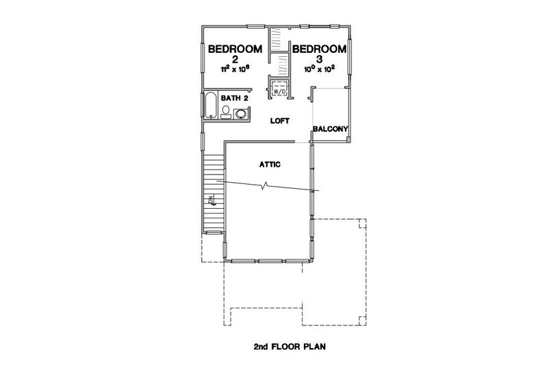 Dream House Plan - Floor Plan - Upper Floor for Contemporary House Plan #472-454 - 3 bed, 2.5 bath