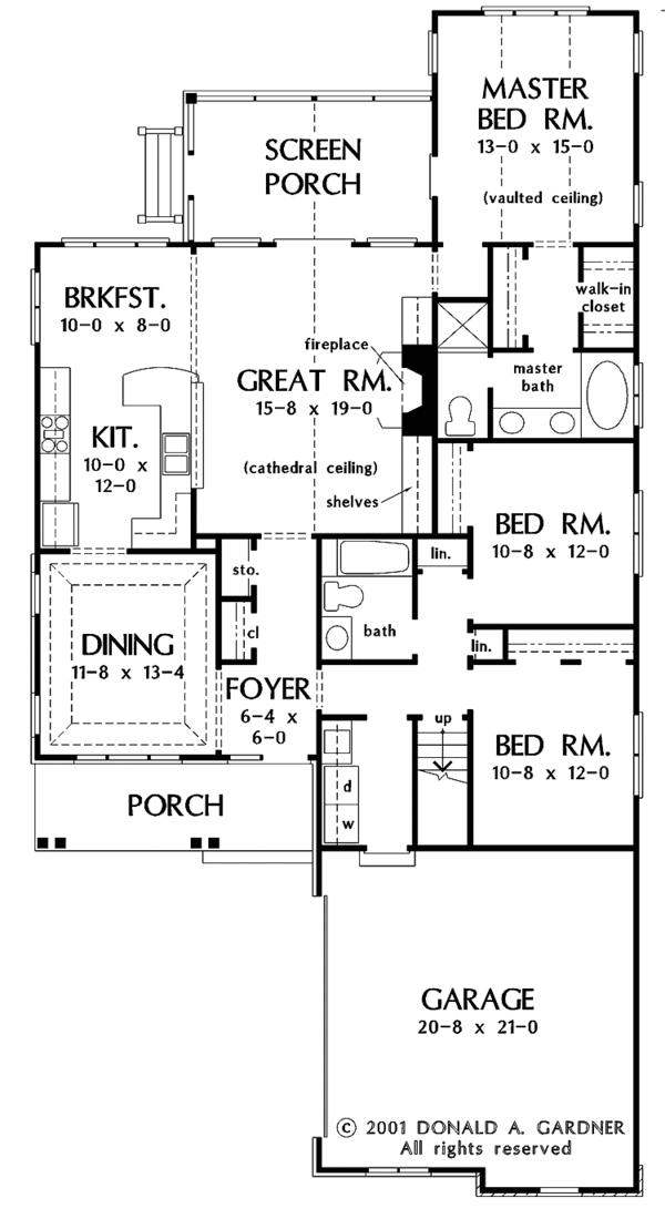 Architectural House Design - Craftsman Floor Plan - Main Floor Plan #929-619