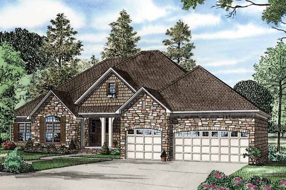 Exterior - Front Elevation 3 for Contemporary House Plan #17-2763 - 4 bed, 3.5 bath