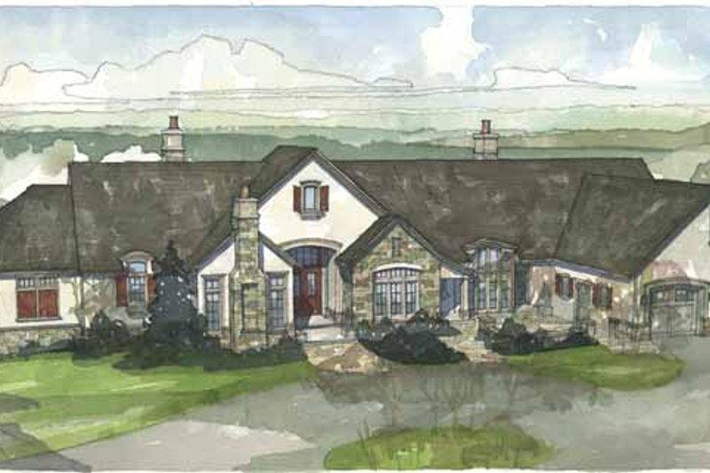Home Plan - European Exterior - Front Elevation Plan #928-37