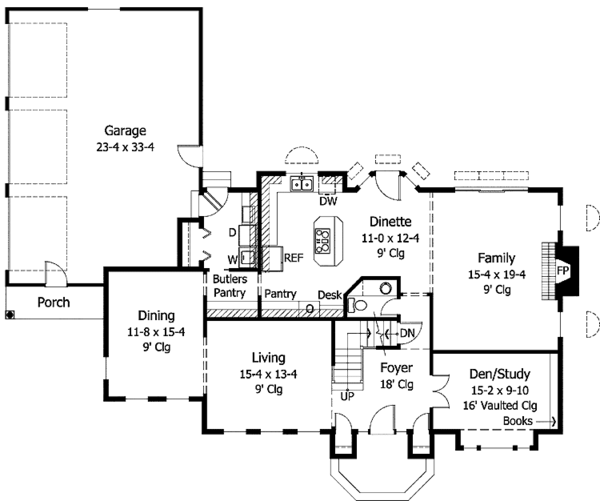 Home Plan - Traditional Floor Plan - Main Floor Plan #51-932