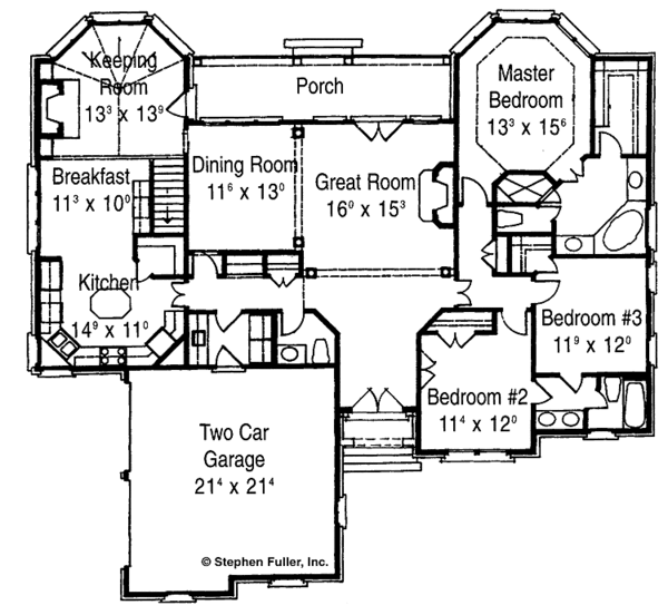 House Plan Design - Colonial Floor Plan - Main Floor Plan #429-219