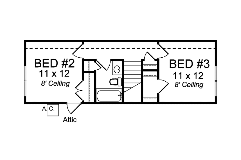 Architectural House Design - Floor Plan - Upper Floor for Country House Plan #513-2139 - 3 bed, 2.5 bath