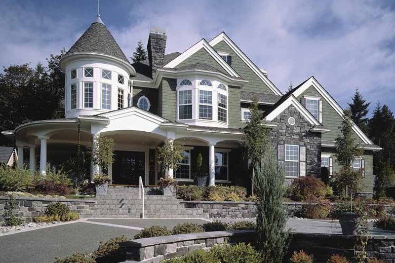 Architectural House Design - Exterior - Front Elevation 4 for Victorian House Plan #132-255 - 4 bed, 4.5 bath