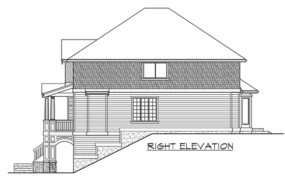 Exterior - Other Elevation 3 for Traditional House Plan #132-140 - 3 bed, 2.5 bath