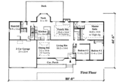 Traditional Style House Plan - 3 Beds 2.5 Baths 2181 Sq/Ft Plan #75-139 
